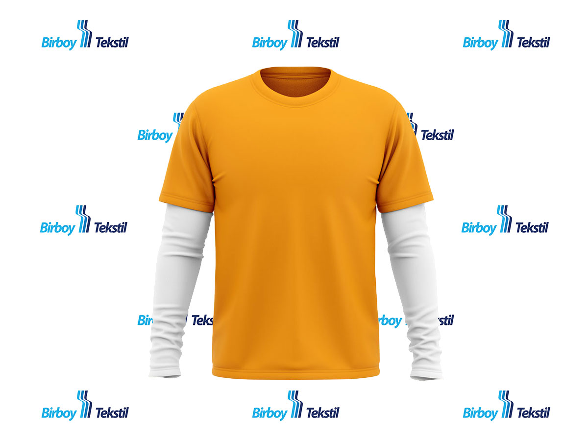 Birboy Okul Kıyafetleri - Çift Kollu T-Shirt | Birboy School Uniforms - Double Layered T-Shirt Orange