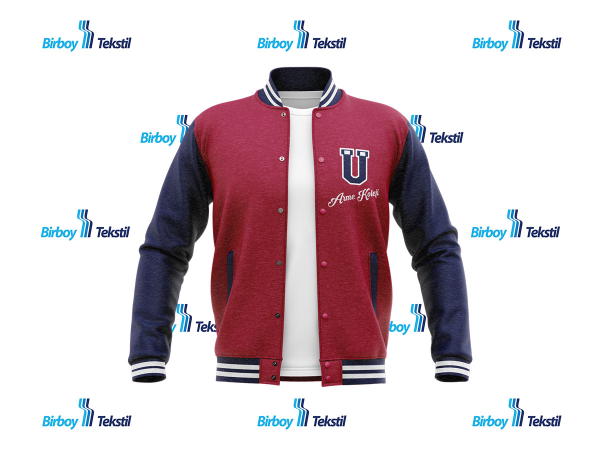 Birboy Okul Kıyafetleri - Kaşe Kolej Mont | Birboy School Uniforms - Varsity Jacket