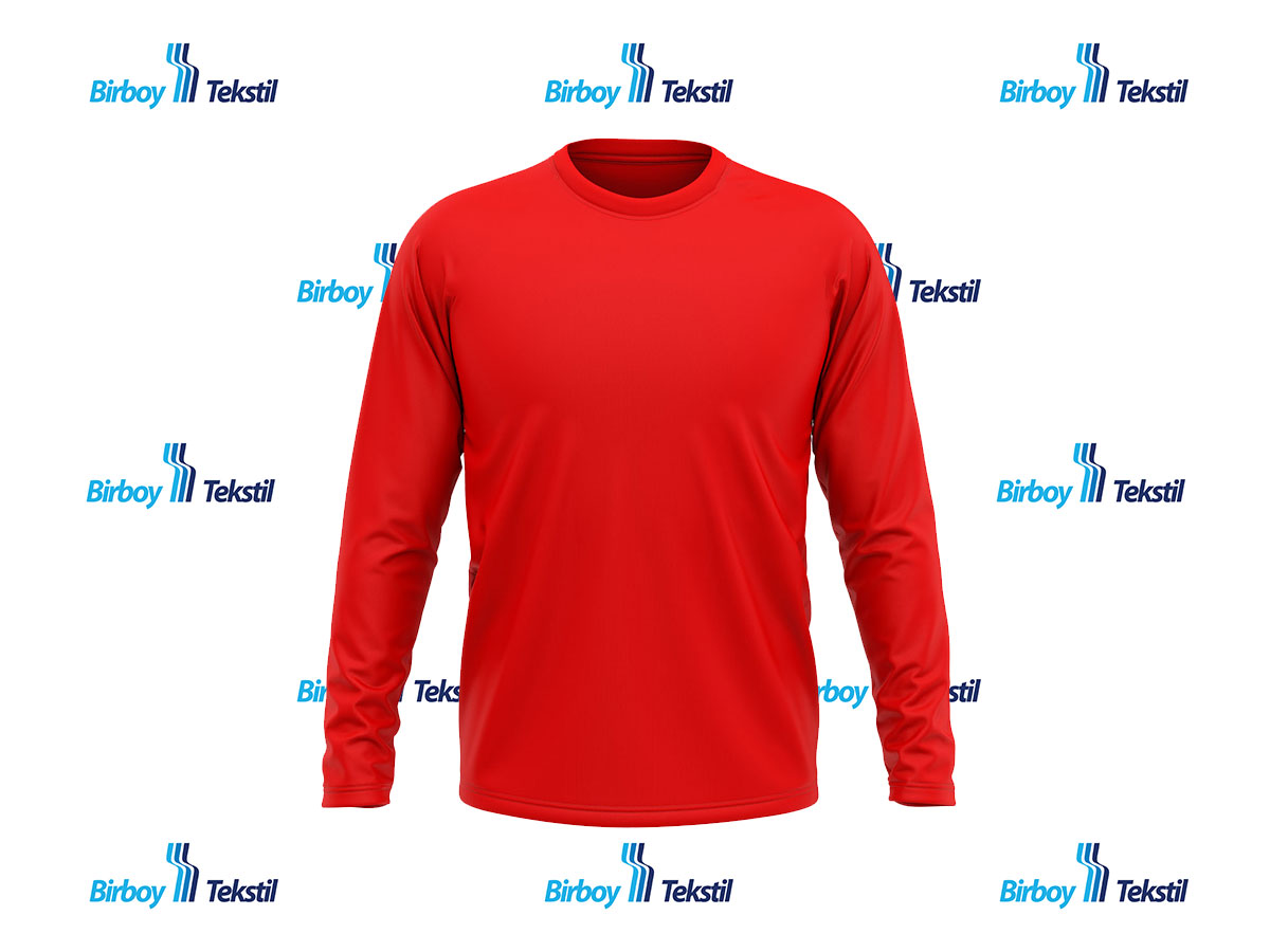 Birboy Okul Kıyafetleri - Uzun Kollu T-Shirt Kırmızı | Birboy School Uniforms - Long Sleeve T-shirt Red